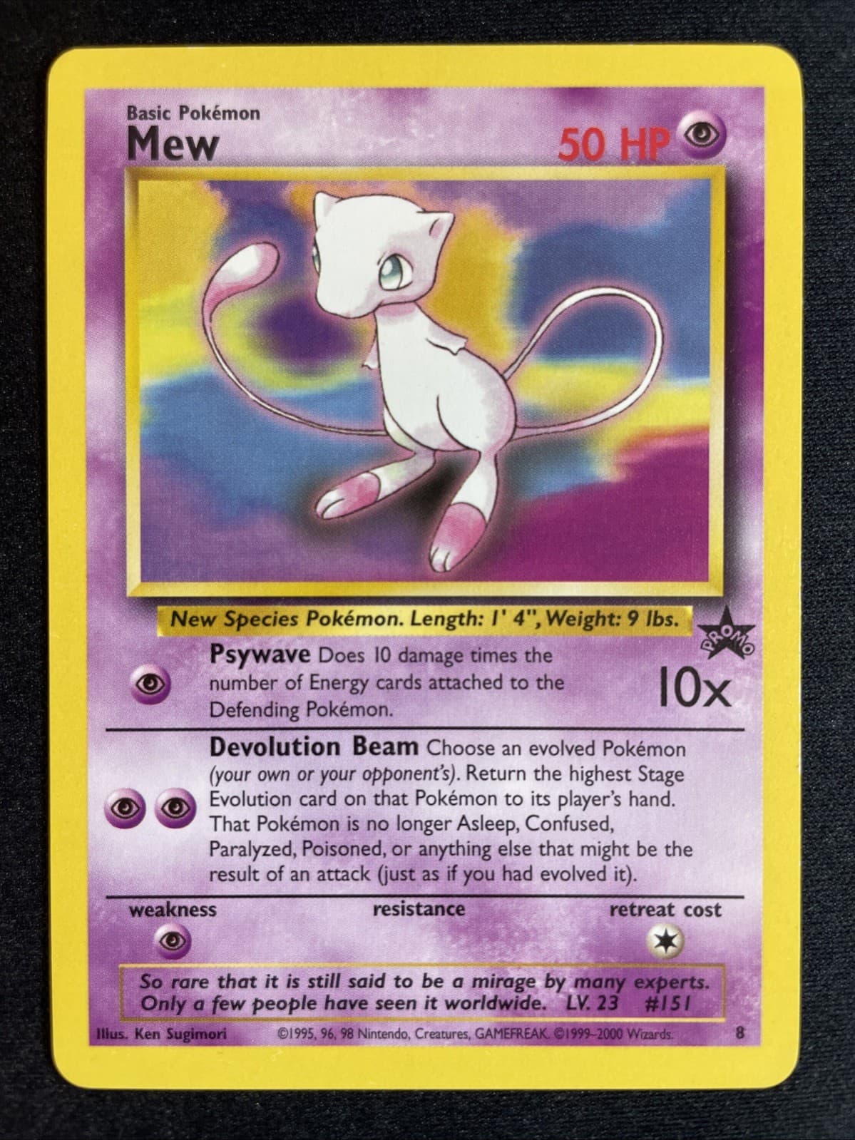Mew 8 Promo Wizards Black Star Promos Pokemon Moderately Played