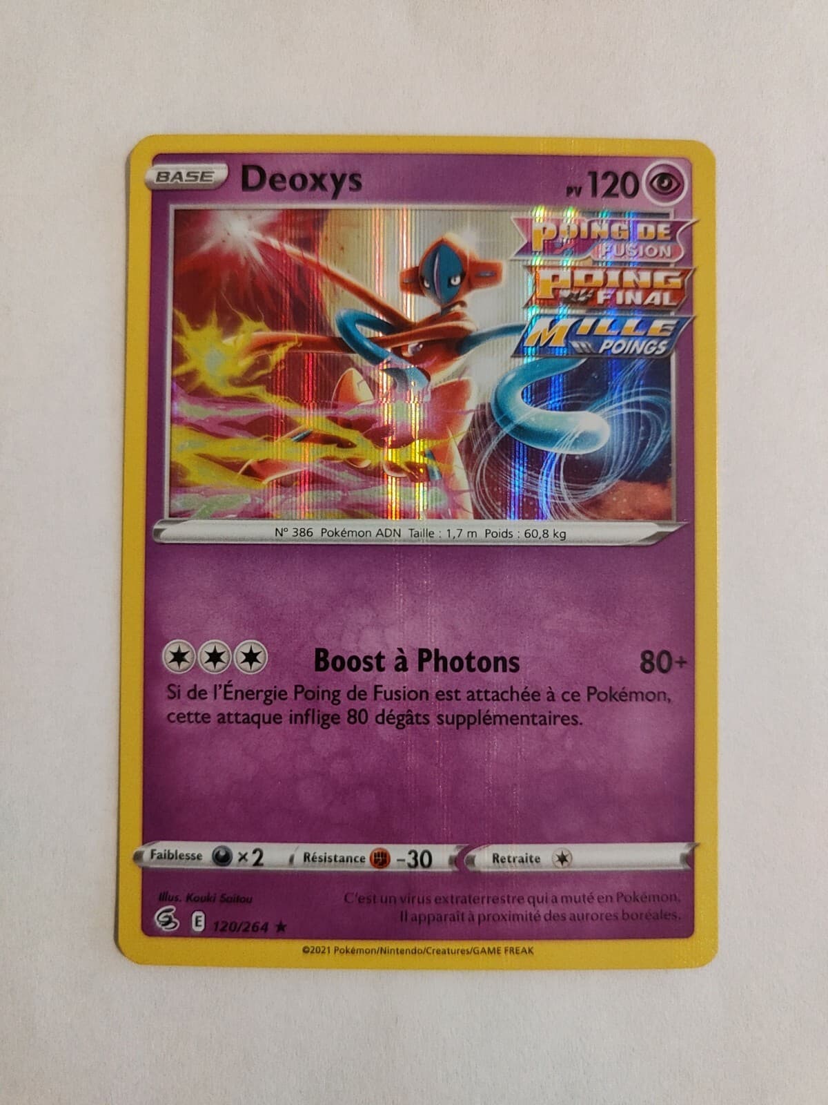 Carte Pokemon - Deoxys Holographique 120/264 - Poing de Fusion EB08