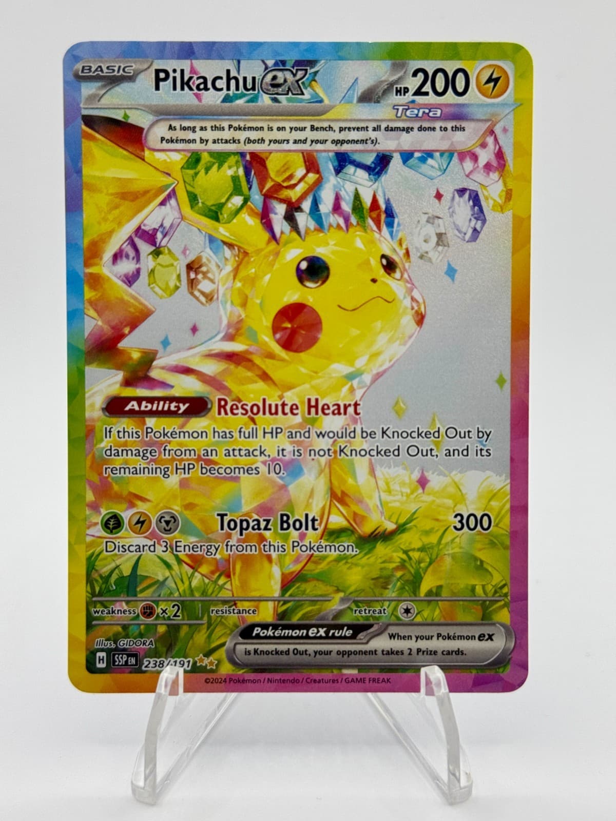 Pikachu ex 238/191 Sv08: Surging Sparks Holo Pokemon NM/Mint