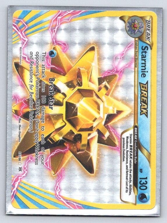Starmie BREAK 32/108 BREAK Evolutions Pokemon Holo Near Mint