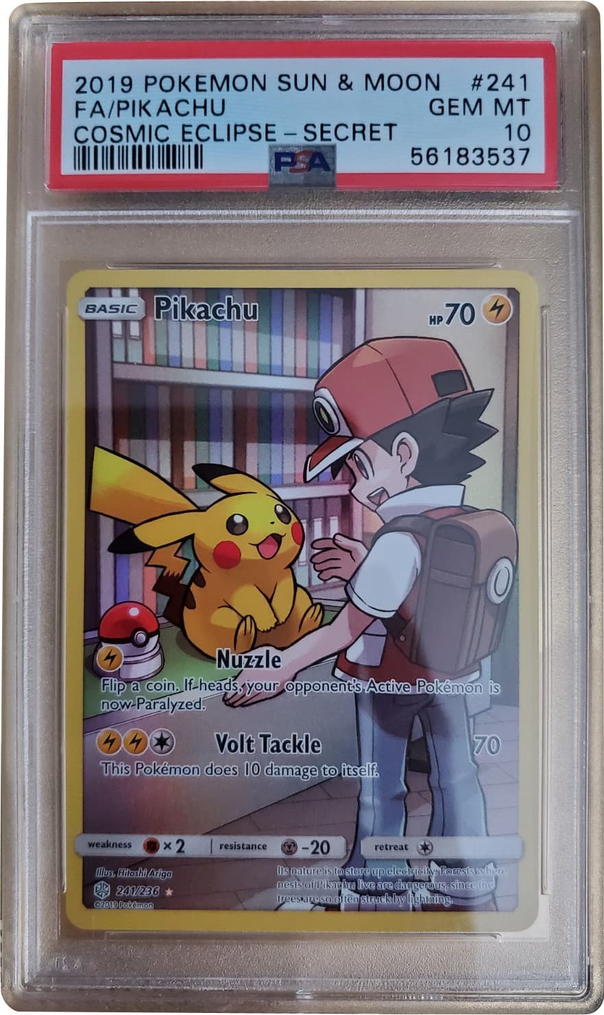 2019 Pokemon Sun & Moon Cosmic Eclipse Pikachu #241/236 PSA 10 GEM MINT