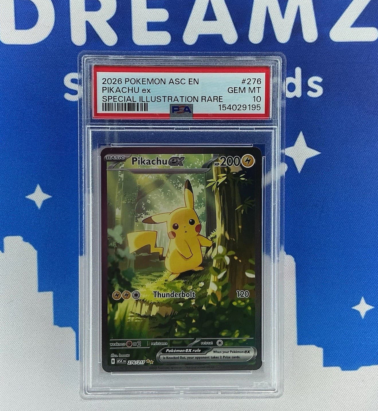 2026 Pokémon ASC EN Pikachu ex Special Illustration Rare #276 PSA 10
