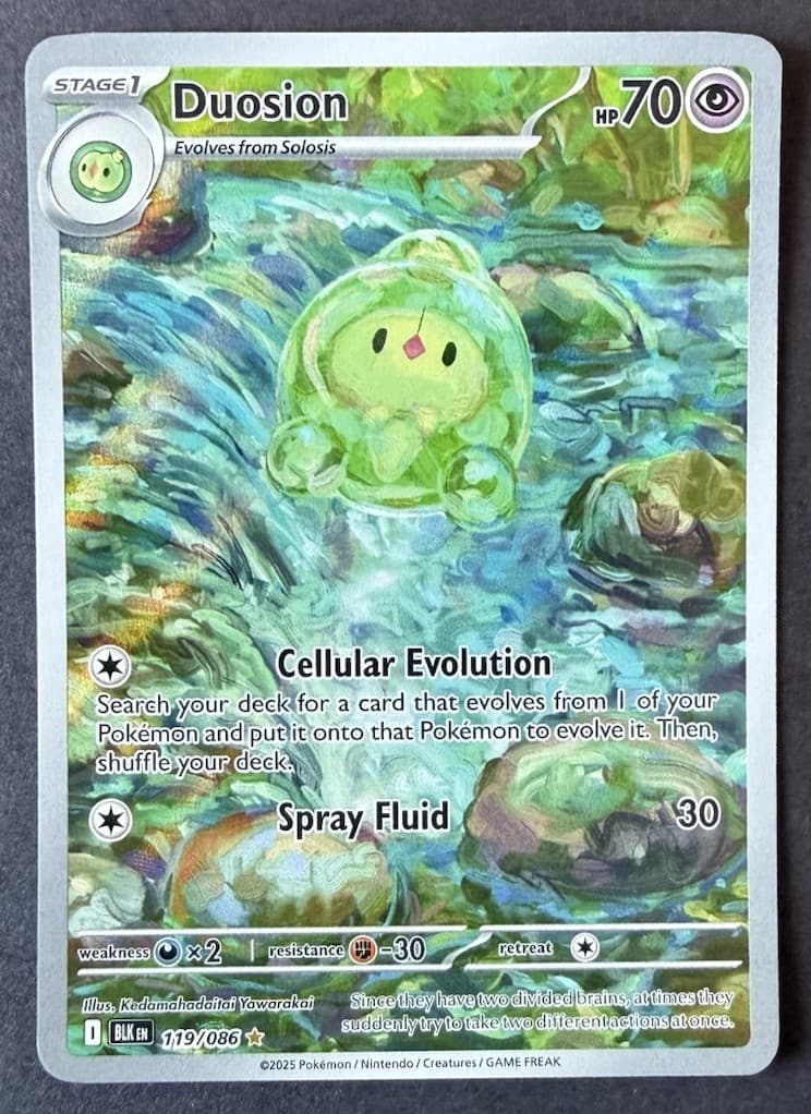 Pokemon TCG Duosion 119/086 Black Bolt Illustration Rare