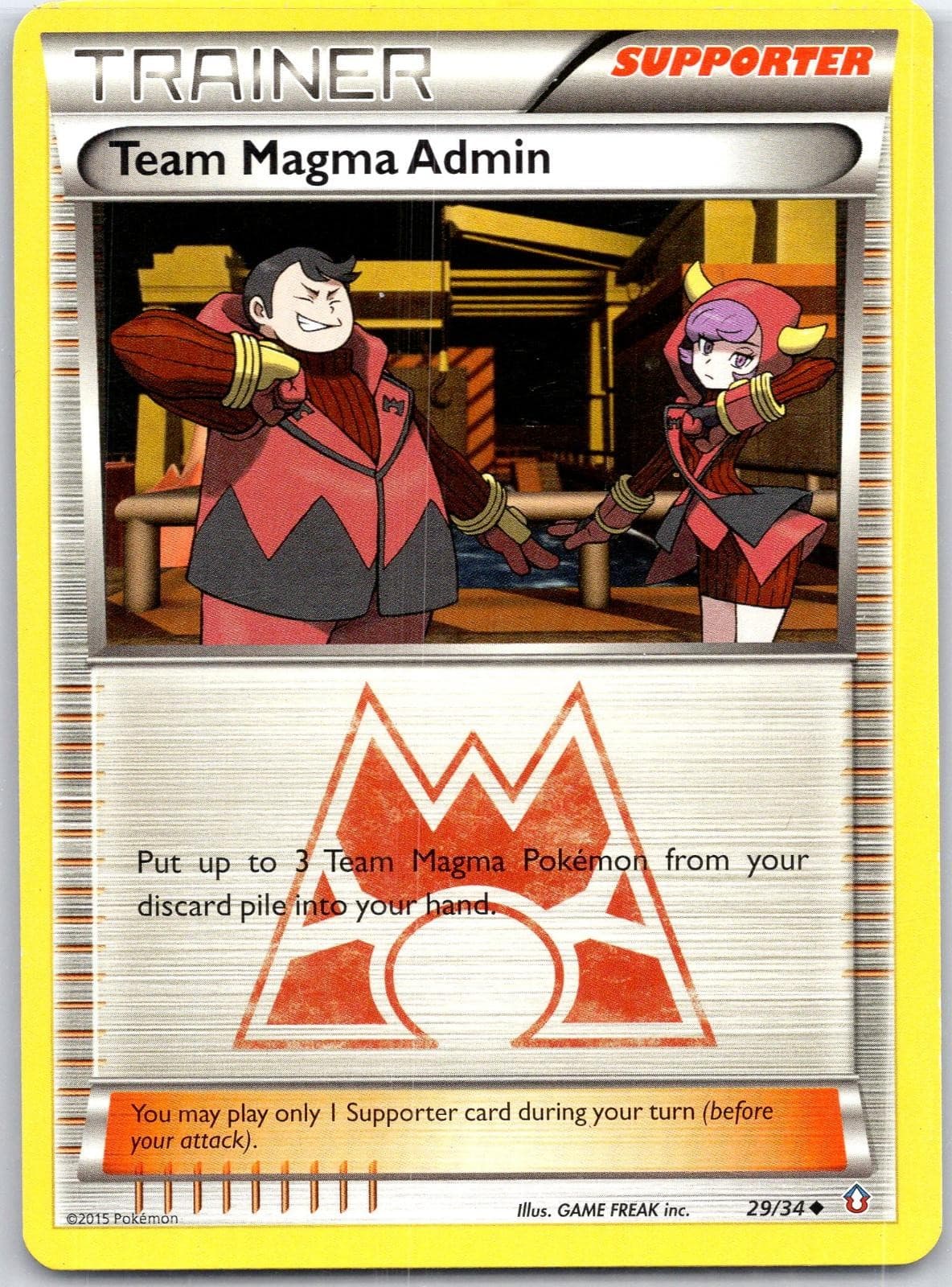 Team Magma Admin 29/34 Uncommon Double Crisis Pokemon Lightly Played