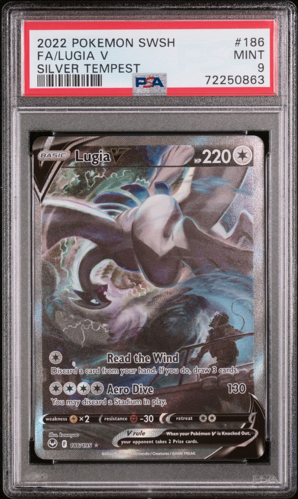 PSA 9 Lugia V (Alternate Art) 186/195 Silver Tempest Ultra Rare Pokemon Card