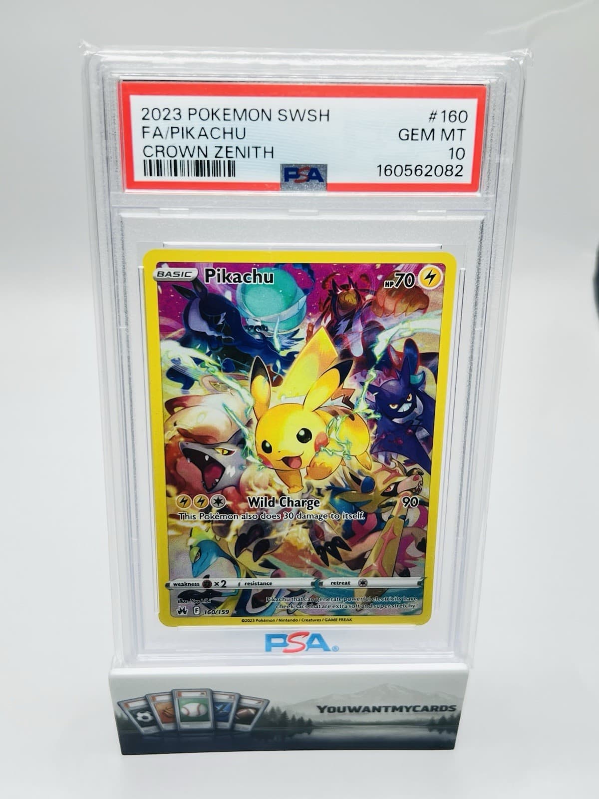 2023 Pokemon SWSH Crown Zenith #160 Full Art Pikachu PSA 10 (read)