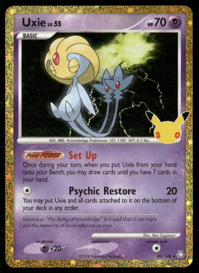 UXIE 43/146 HOLO ME: 30TH CELEBRATION CLASSIC COLLECTION POKEMON NM