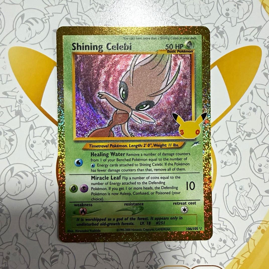 Pokémon TCG Shining Celebi 106/105 30th Celebrations Classic Collection