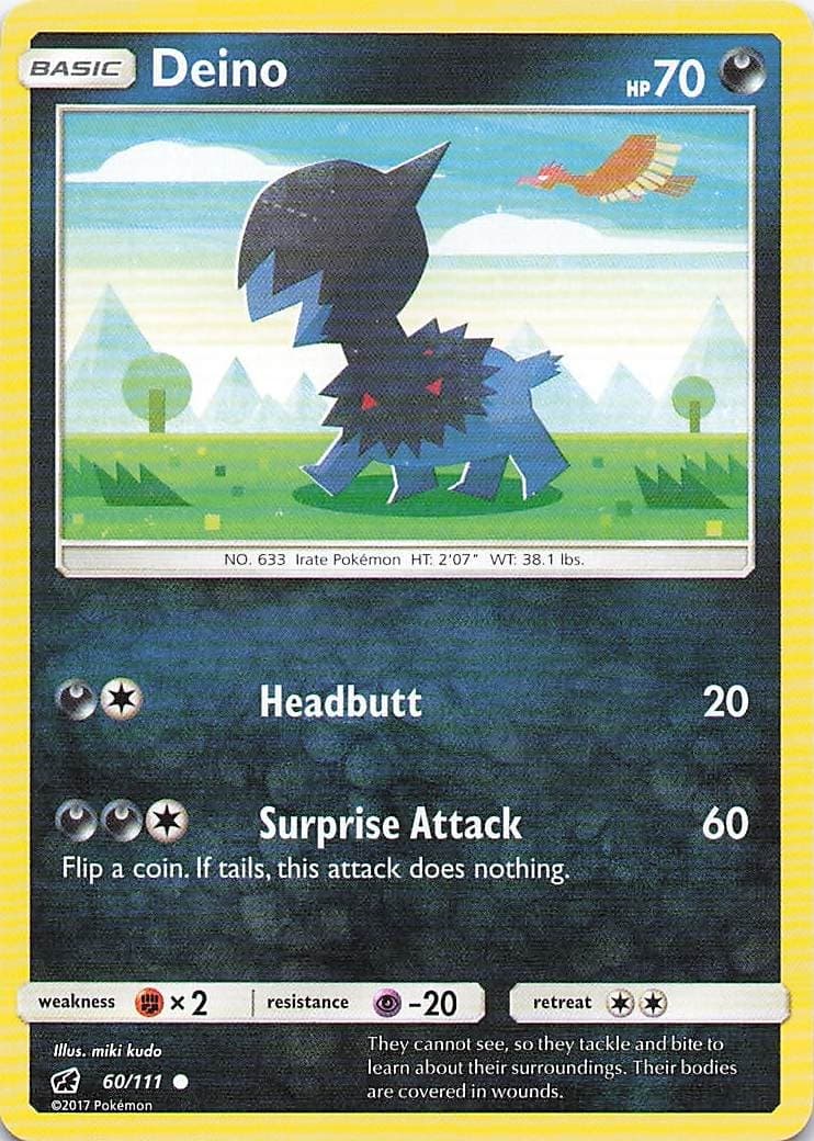 Pokemon Card - Deino - (60/111 - Crimson Invasion)