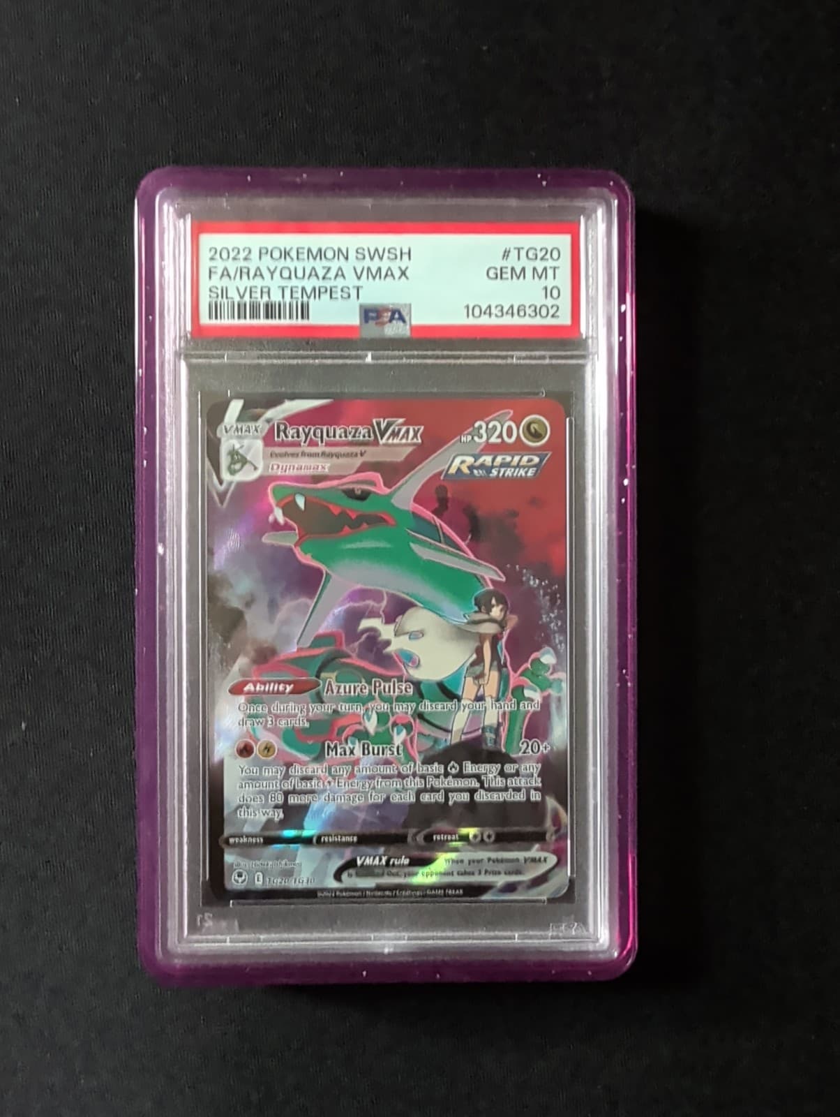 2022 Pokemon SWSH Rayquaza VMAX Trainer Gallery Rare Holo #TG20/TG30 PSA 10