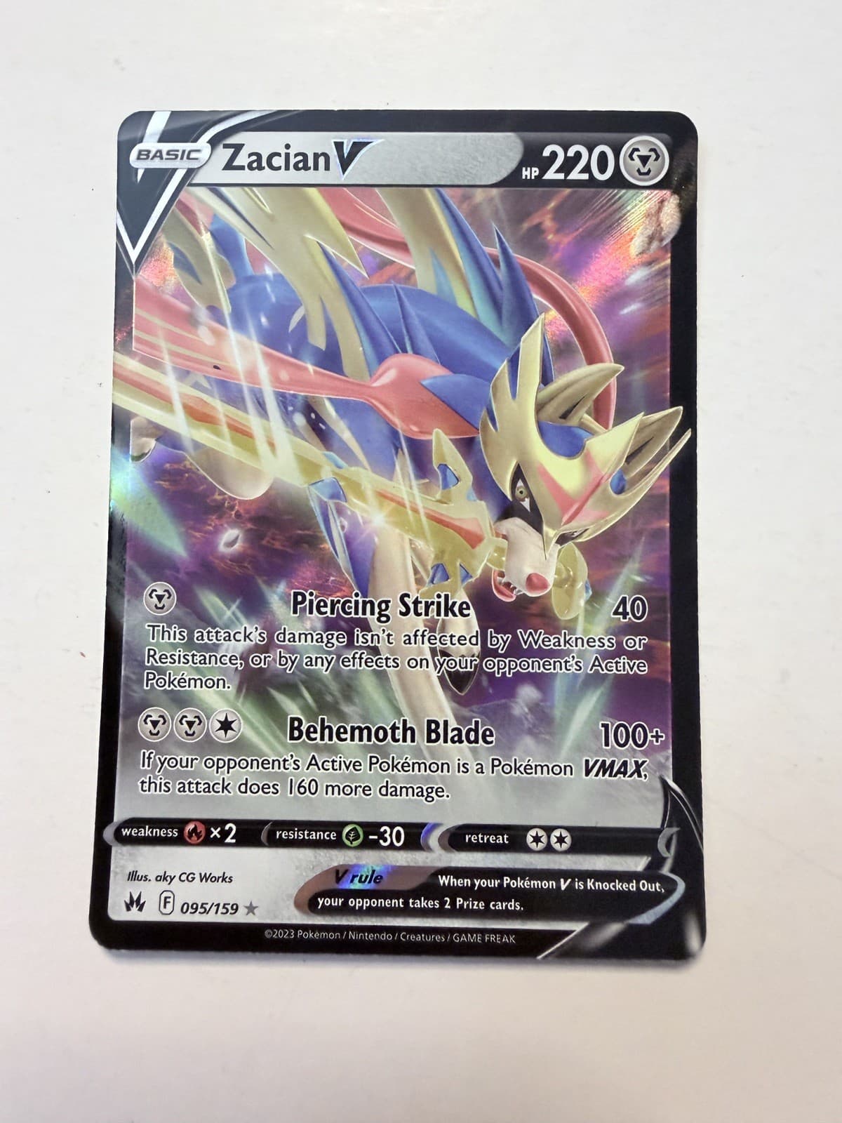 ZACIAN V ~ Pokemon TCG: CROWN ZENITH ~ 95/159