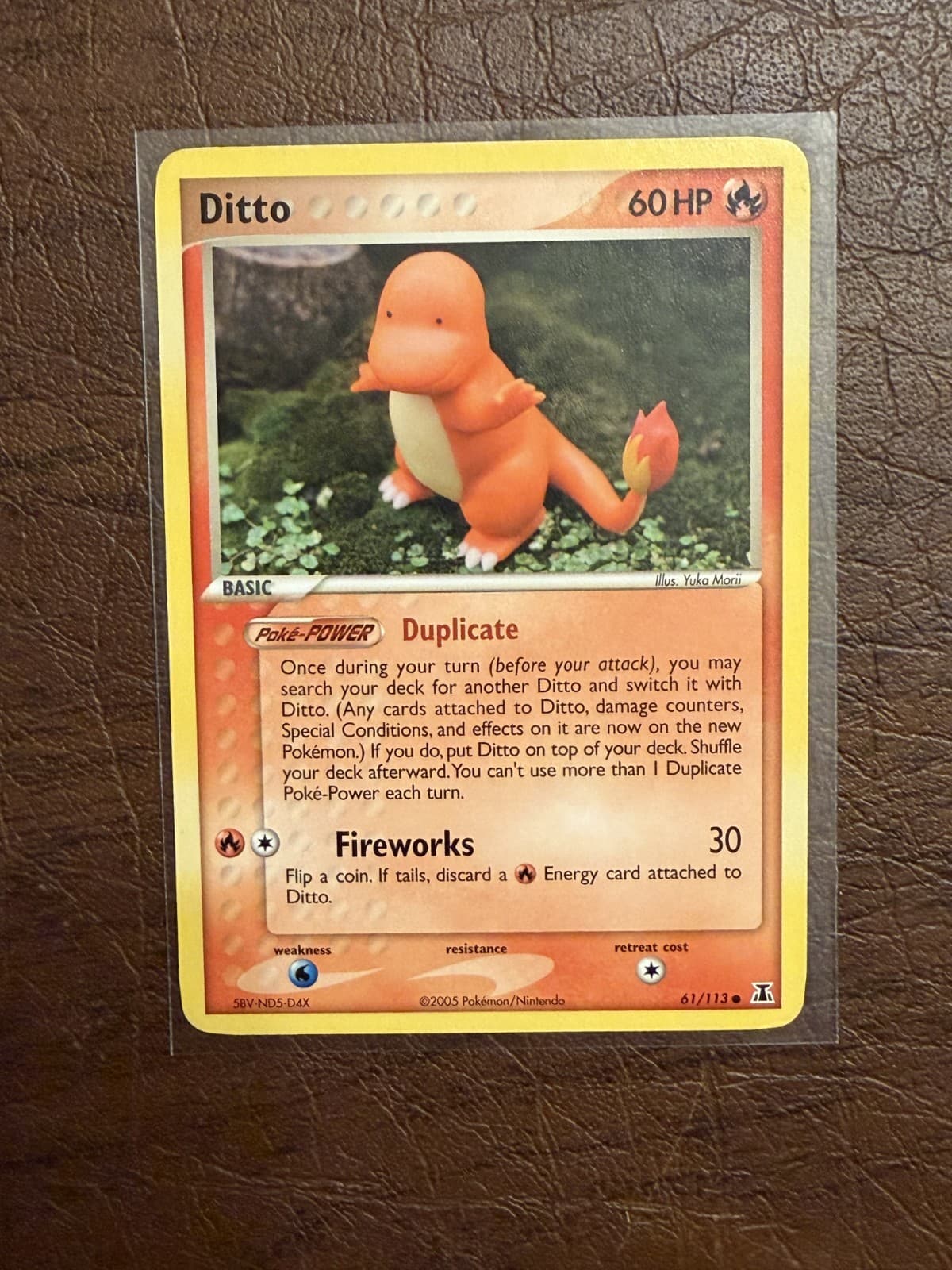 Pokémon TCG Ditto (Charmander) EX Delta Species, Regular Common Card 61/113