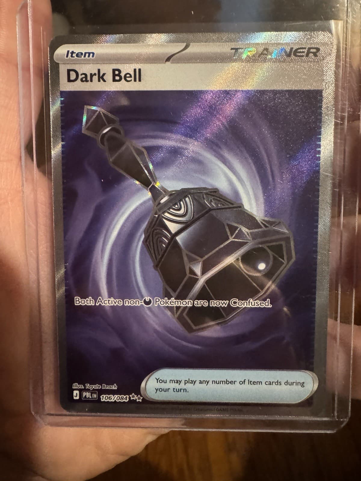 Pokemon Dark Bell Full Art 106/084 Pitch Black Holo