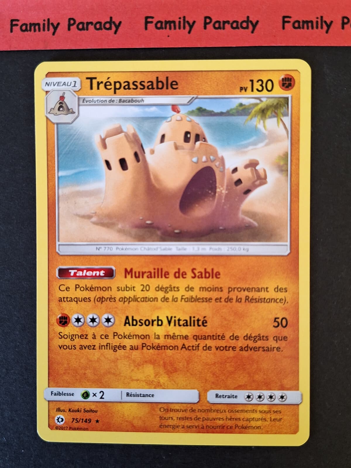 Trépassable 75/149 Carte Pokemon Rare Soleil et Lune Français