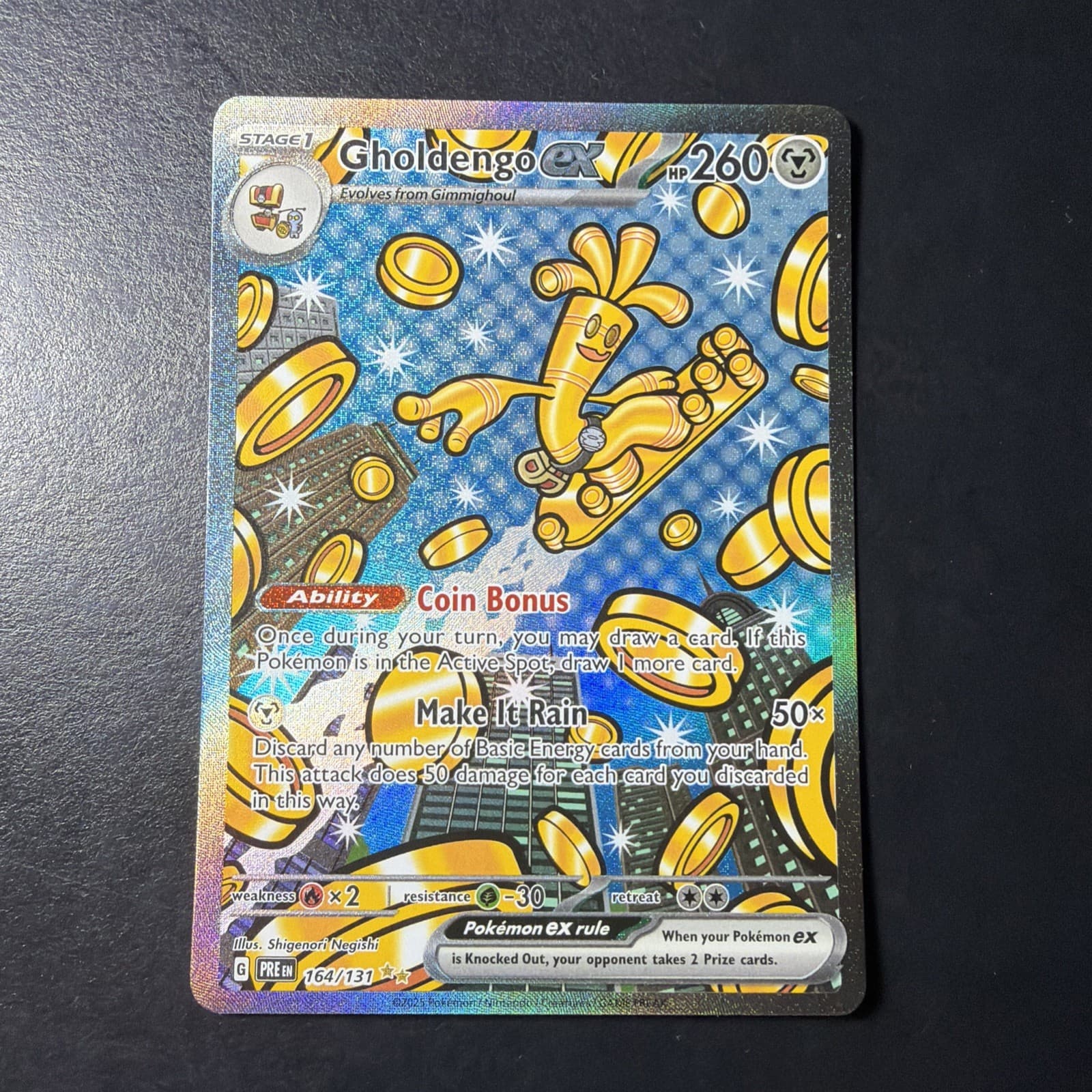 Gholdengo ex 164/131 SIR Prismatic Evolutions Pokemon TCG Near Mint NM