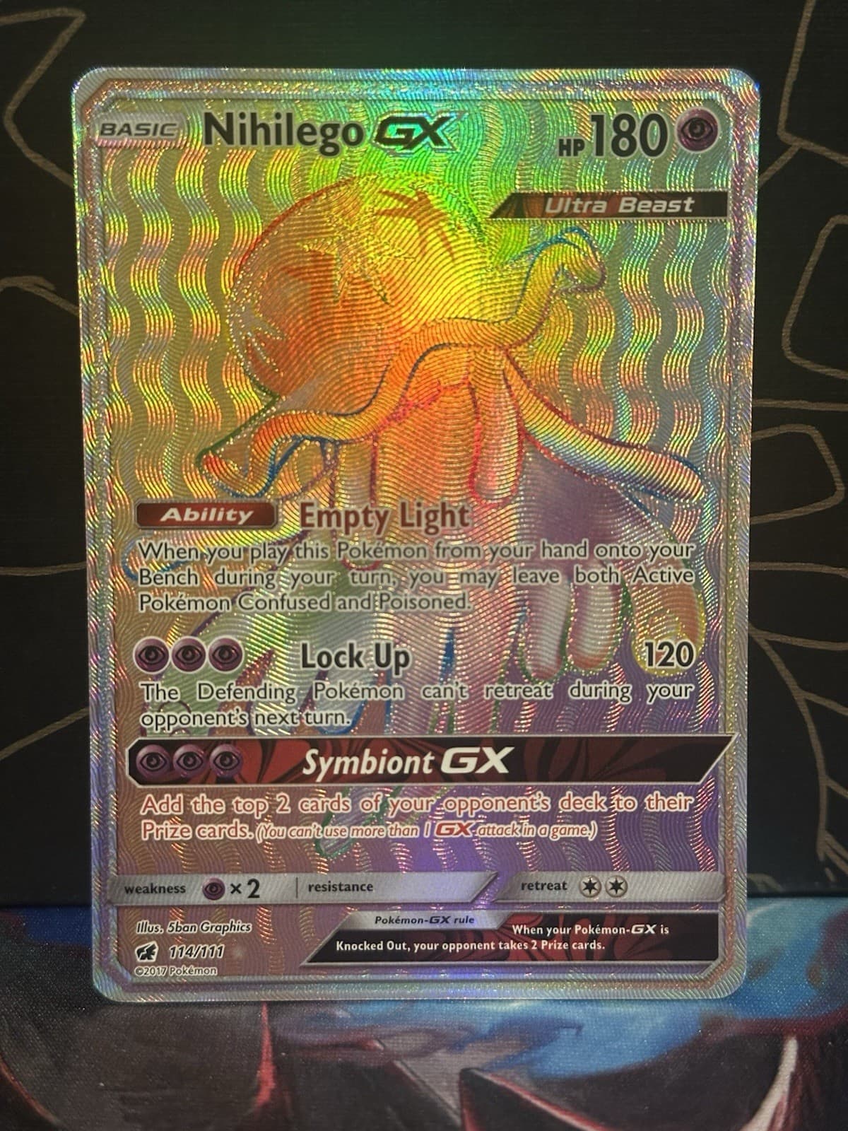 Nihilego GX (Secret) 114/111 SM Crimson Invasion