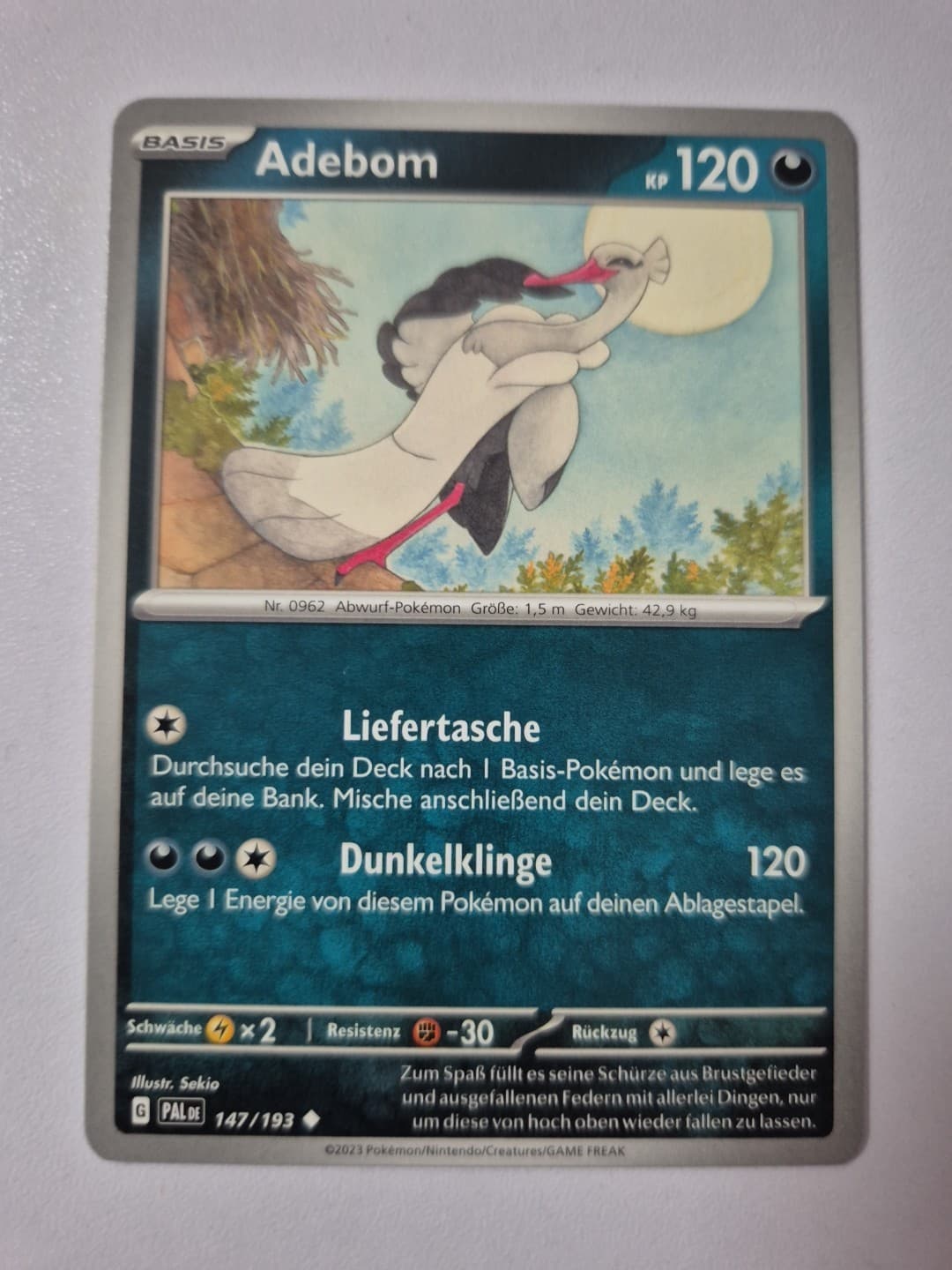 Pokémonkarte Adebom 147/193 Entwicklungen in Paldea Original
