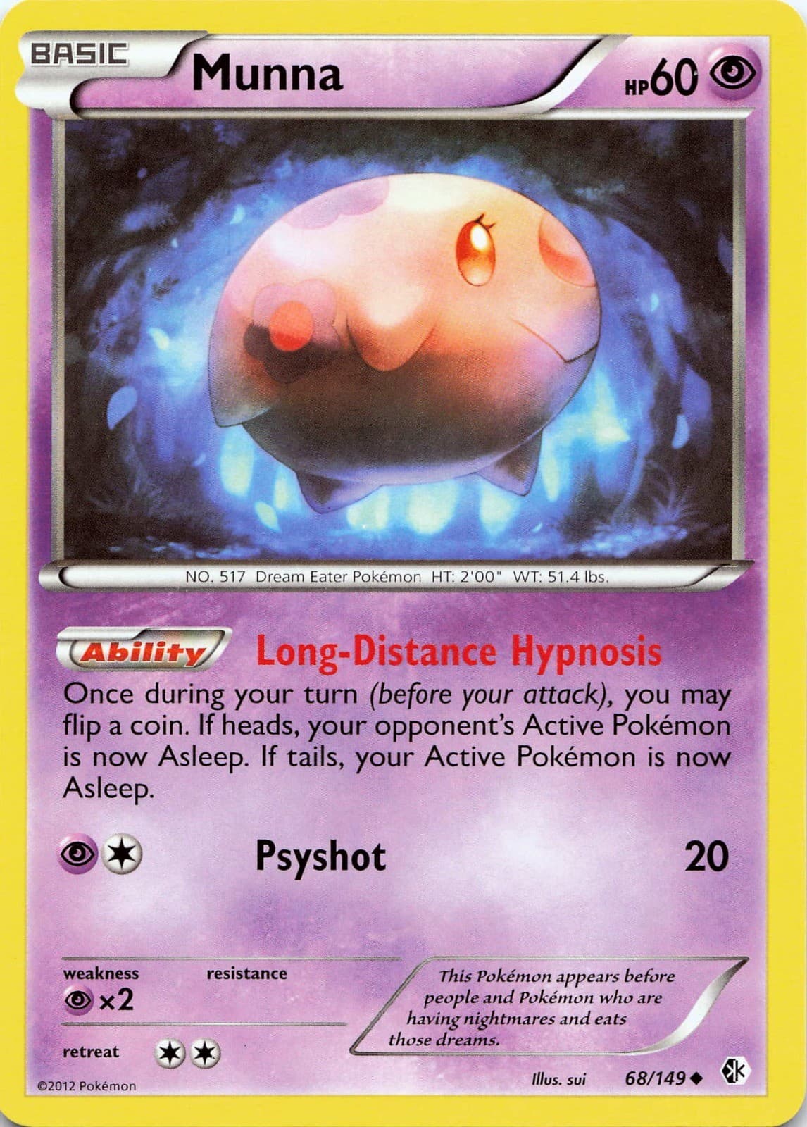 Pokémon TCG Munna #68/149 Boundaries Crossed NM