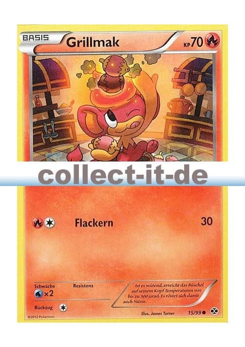 Pokemon Schwarz&Weiss - Kommende Schicksale 15/99 - Grillmak Deutsch