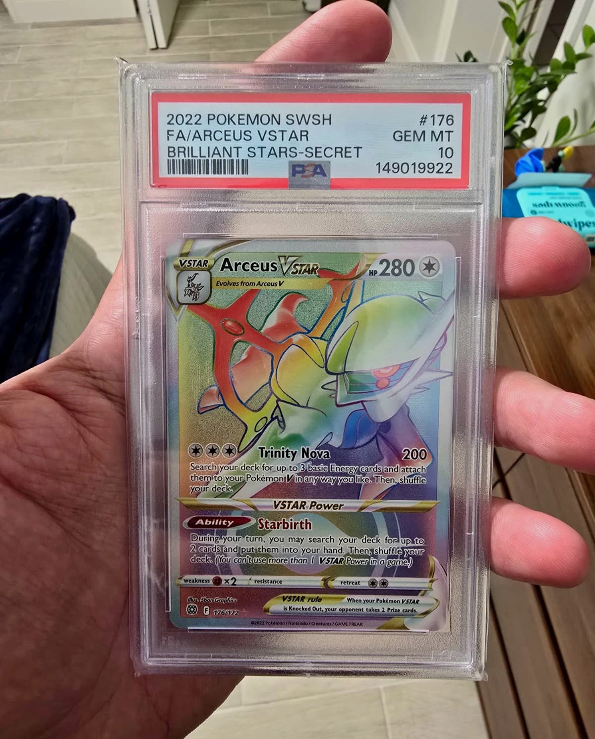 Pokemon 2022 Arceus VSTAR 176/172 Brilliant Stars Secret Rare Holo PSA 10 🔥