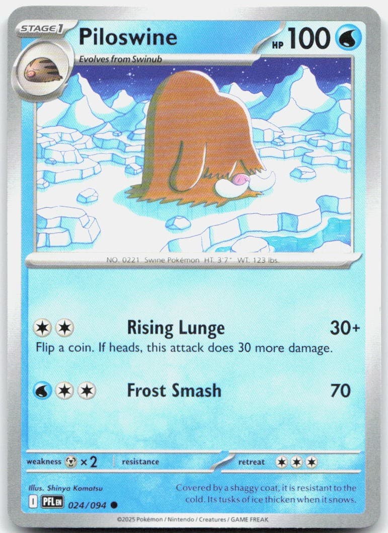 Piloswine 024/094 24 ME02 Phantasmal Flames C NM English Pokémon