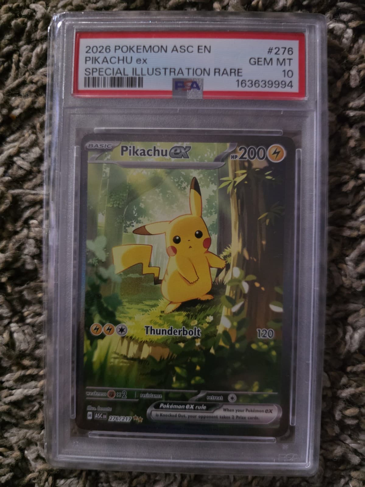 PSA 10 Pikachu ex 276/217 Special Illustration Rare Holo English 2026! 🔥 