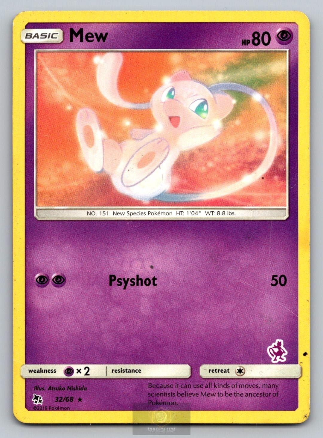 MEW 32/68 R HIDDEN FATES POKEMON NM/M