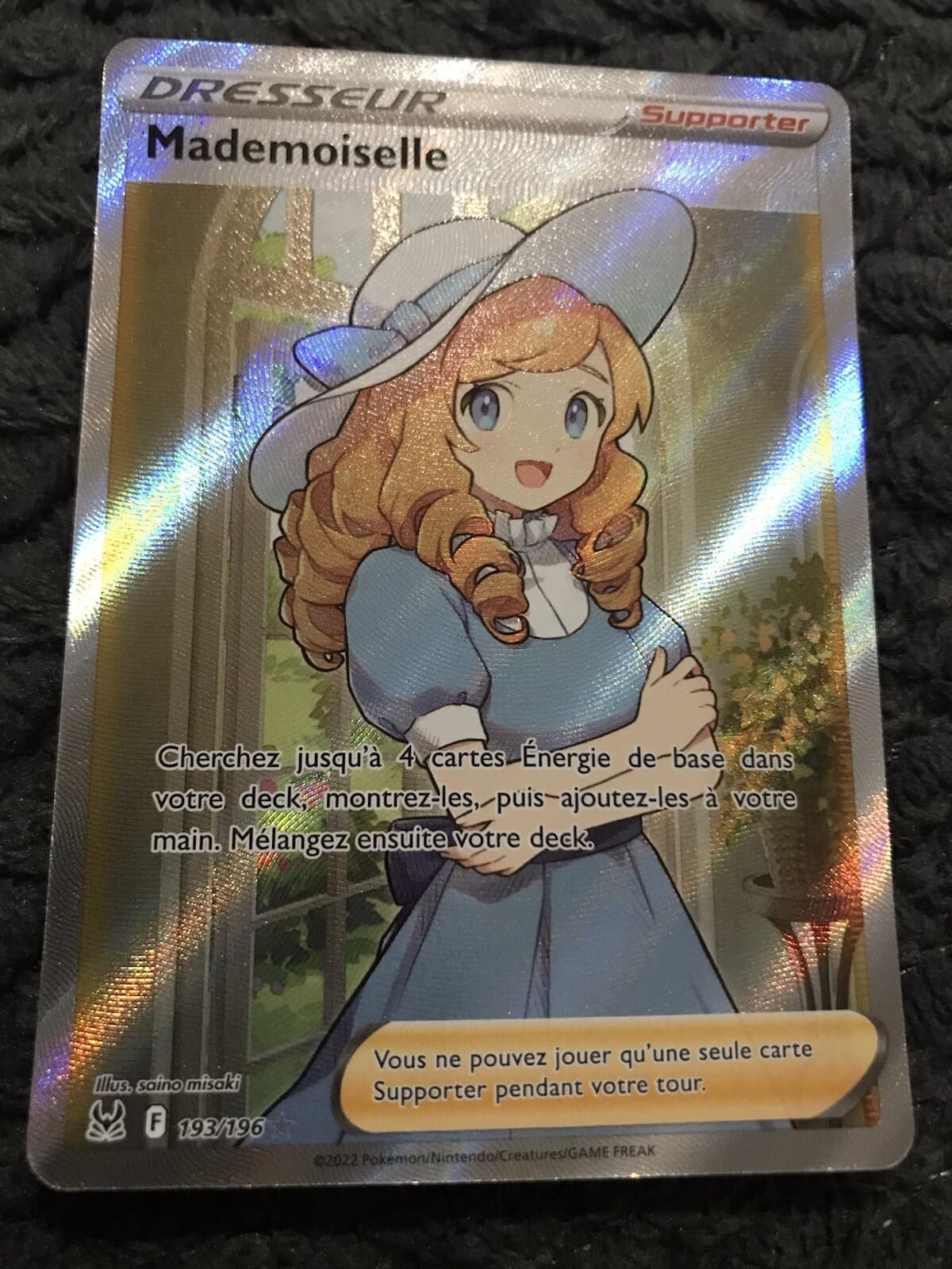 Carte Pokémon Mademoiselle 193/196 FA EB11 Origine Perdue NEUF FR