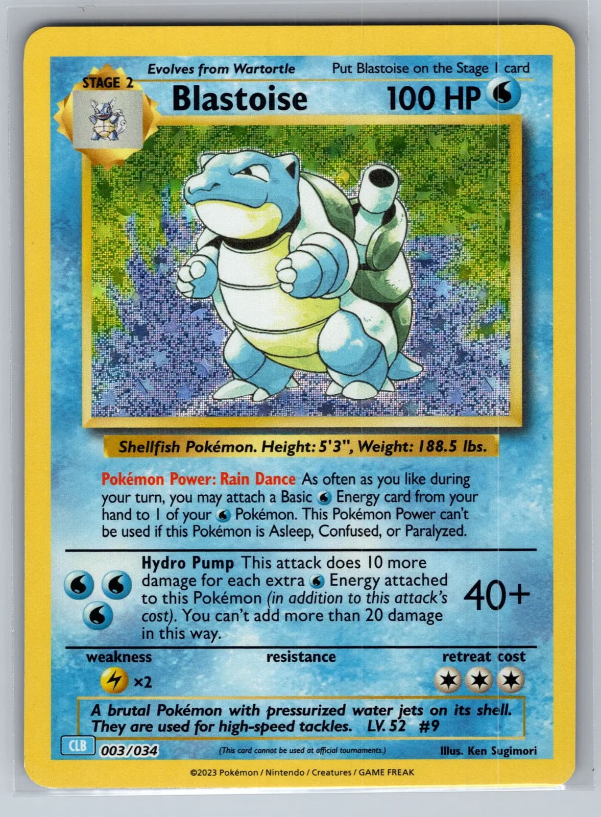 Blastoise 003/034 Pokemon TCG Classic Holo Blastoise & Suicune ex Deck NM — photo 1 of 2