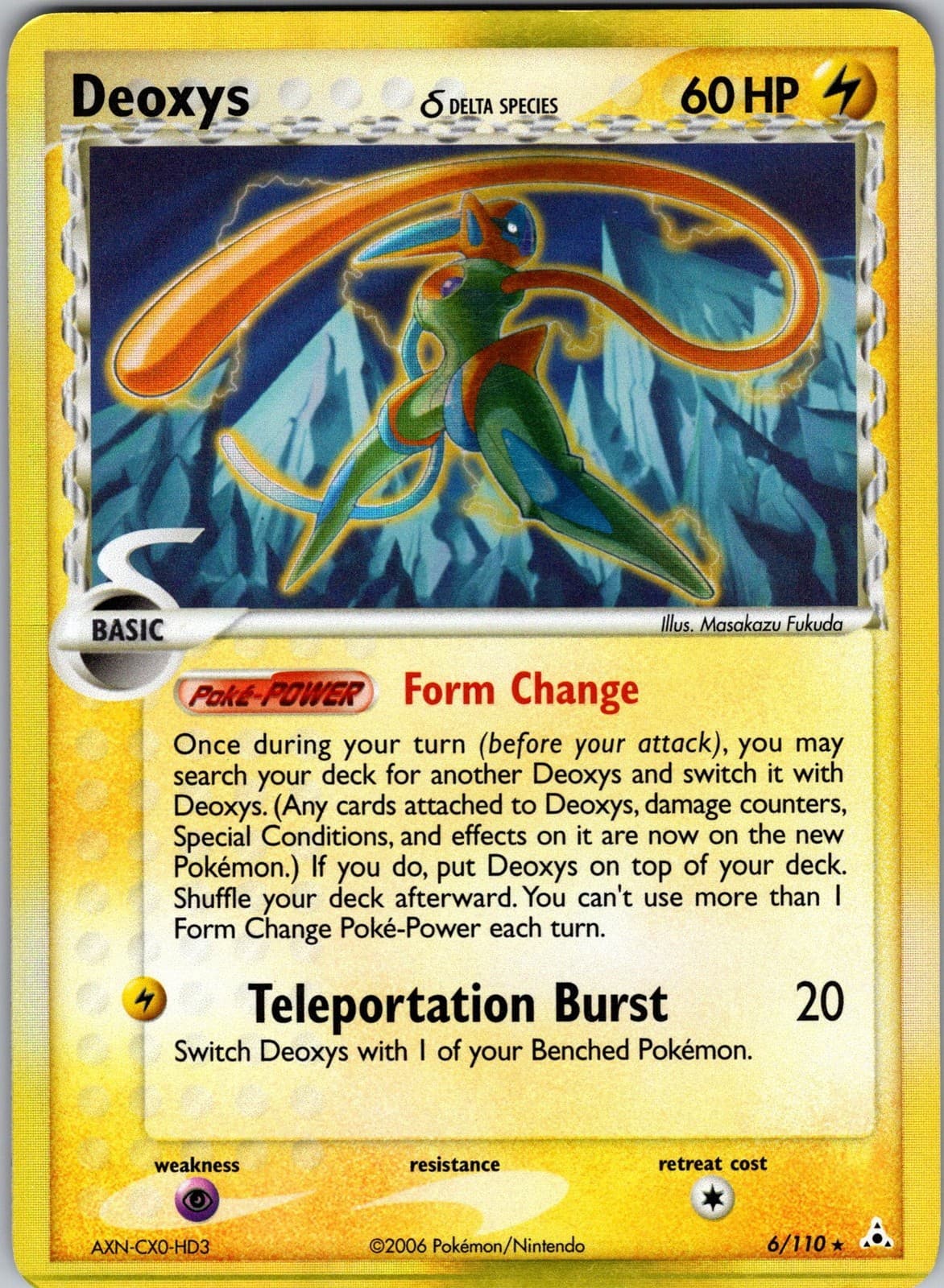 Pokemon Deoxys 6/110 EX Holon Phantoms Holo Rare LP