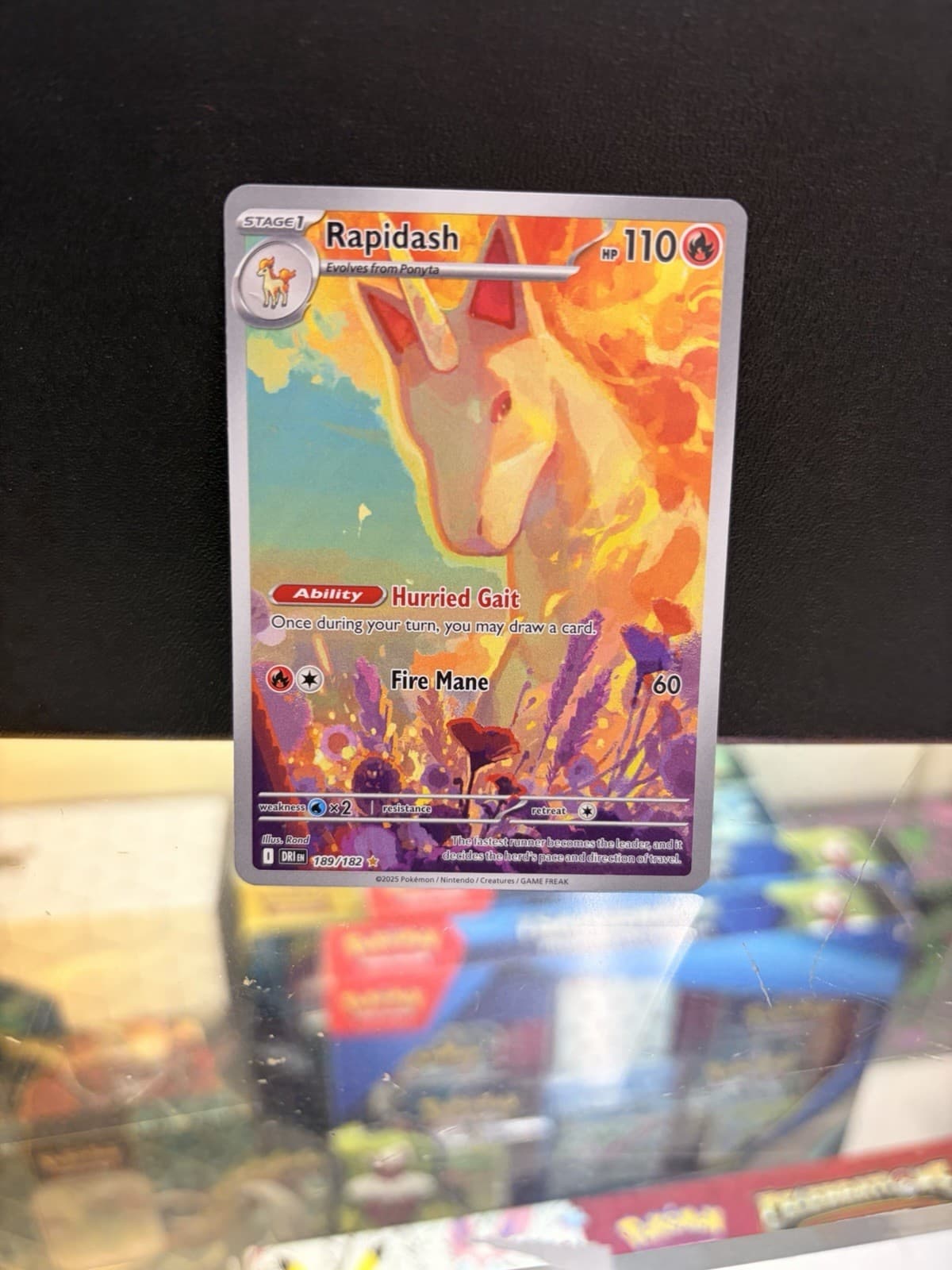 Pokémon Rapidash Illustration Rare 189/182 DRI SV10: Destined Rivals NM