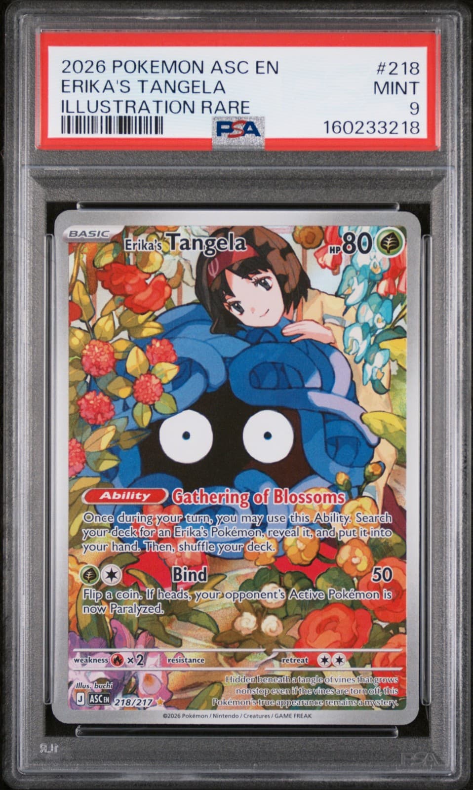 2026 Pokemon Asc En-Ascended Heroes #218 Erika'S Tangela PSA9