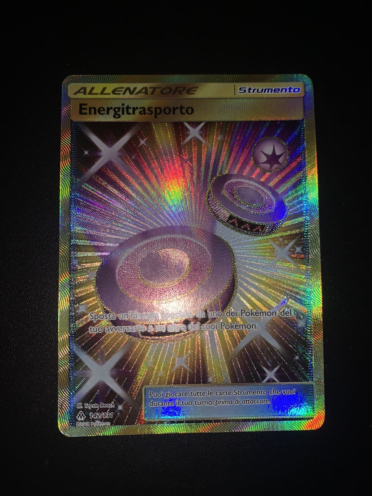 Carta Pokémon Energitrasporto Gold 142/131 Ita Italiano Apocalisse Di Luce