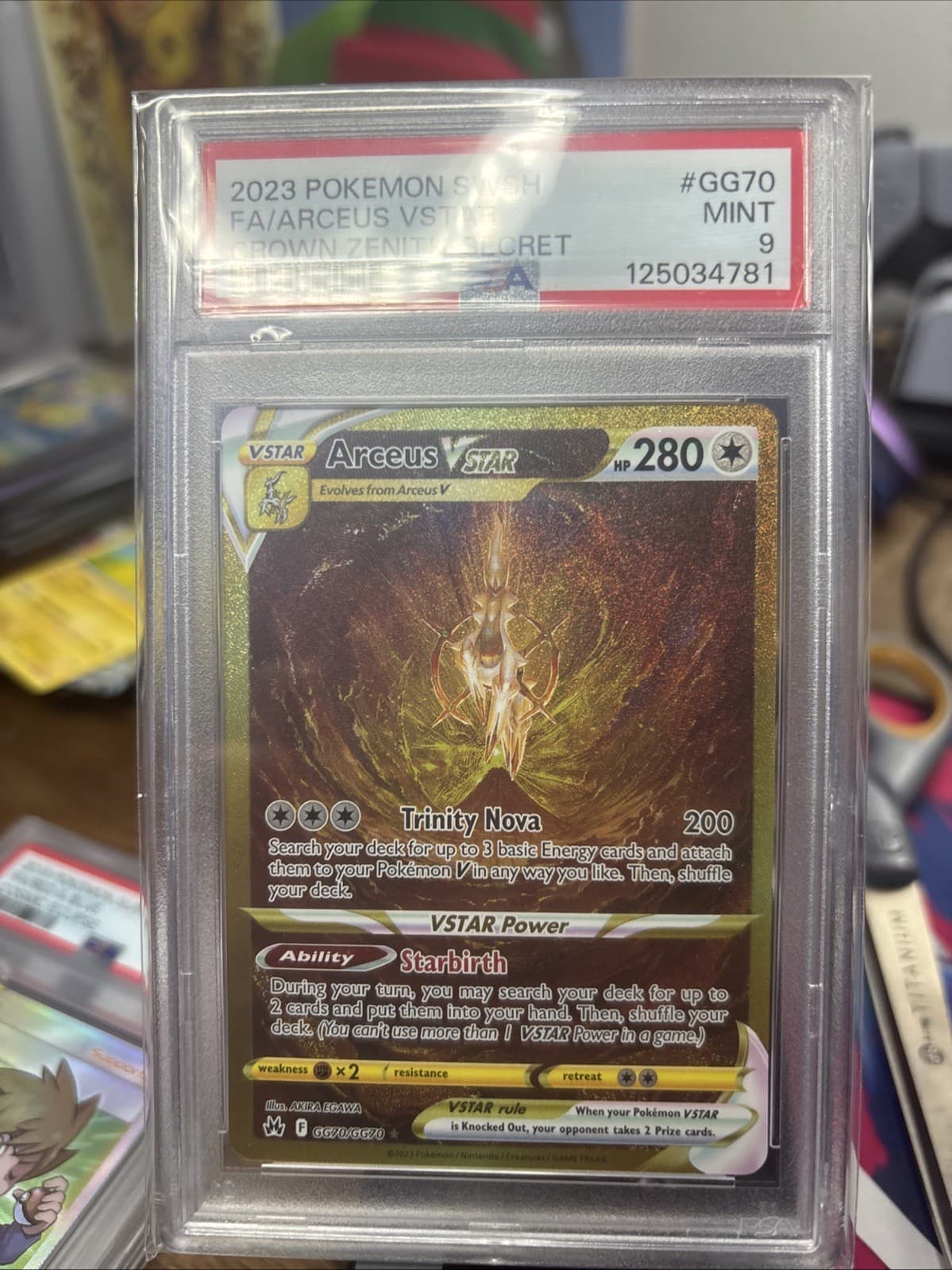 Arceus VSTAR (Secret) GG70/GG70 SWSH: Crown Zenith: Galarian Gallery Holo PSA 9