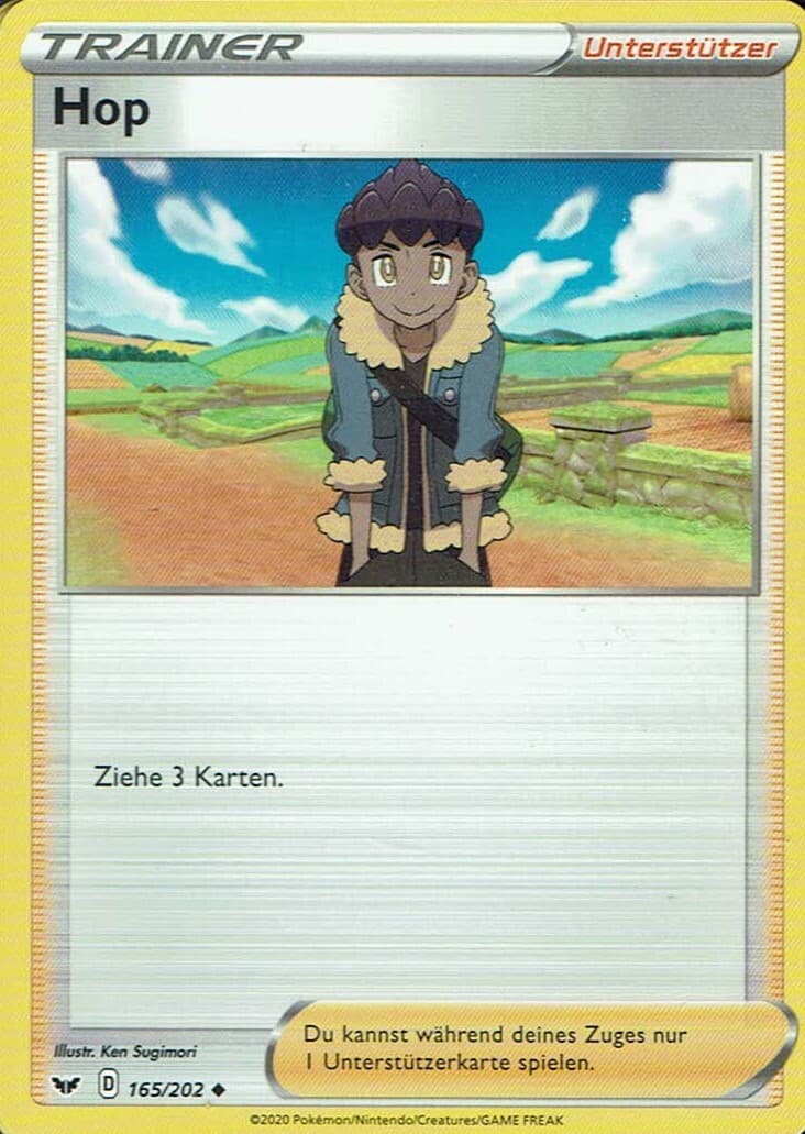 Pokemon Sammelkarte Karte TCG Schwert und Schild Trainer Hop 165/202