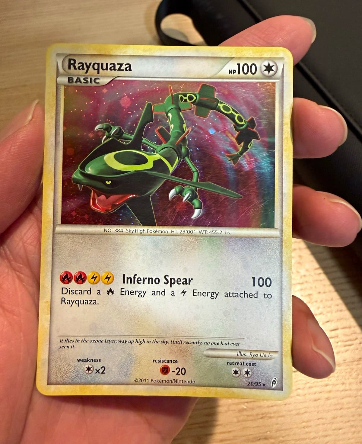 Rayquaza 20/95 Call of Legends Holo Rare Holo English 100 HP Basic 2011