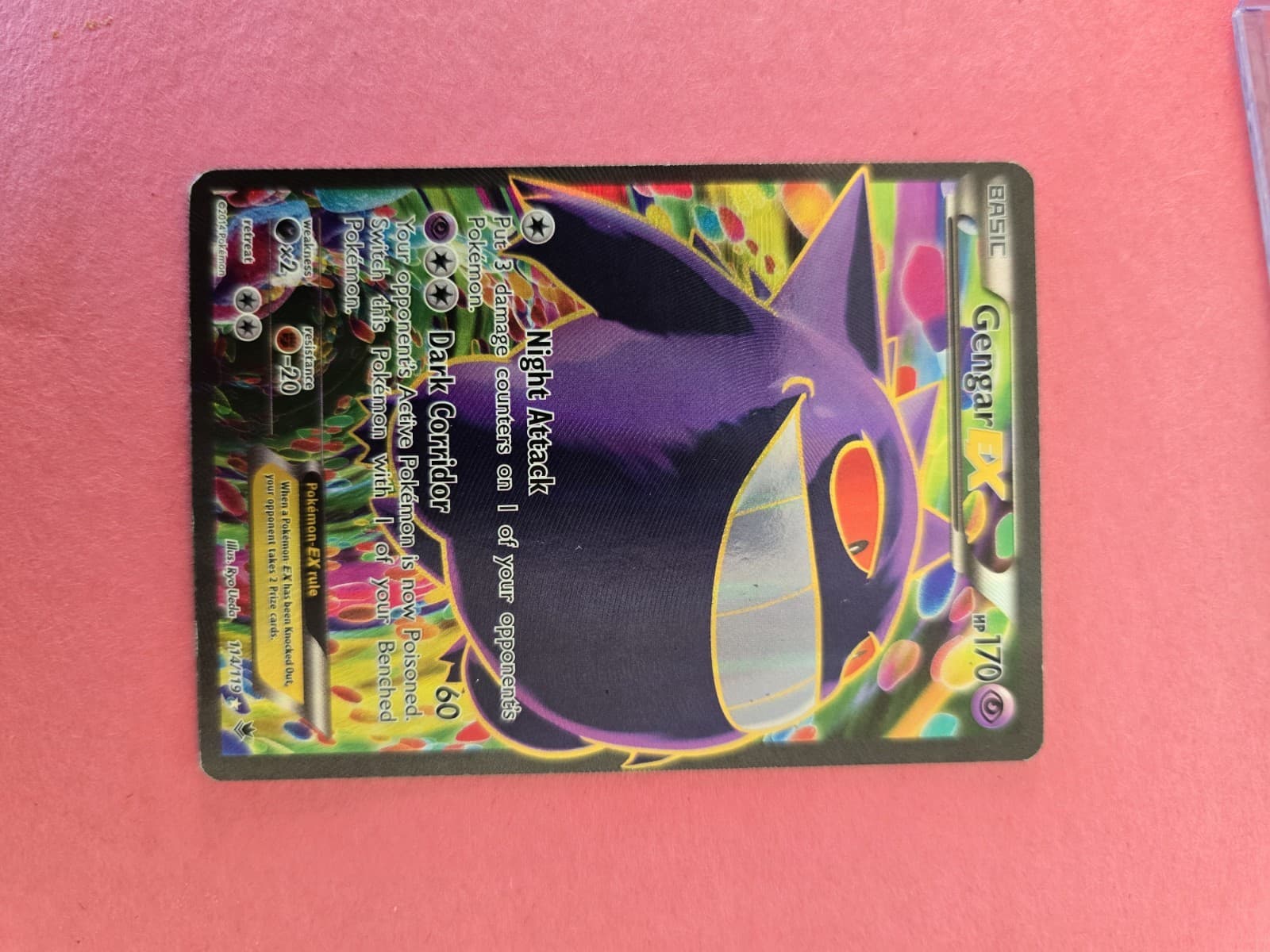 Gengar EX 114/119 PHANTOM FORCES Pokemon Card Authentic Card