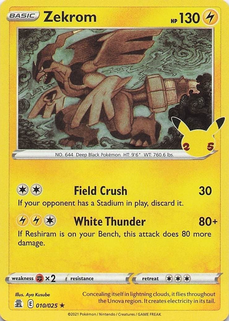 Pokemon Card - Zekrom (10/25 - Celebrations)