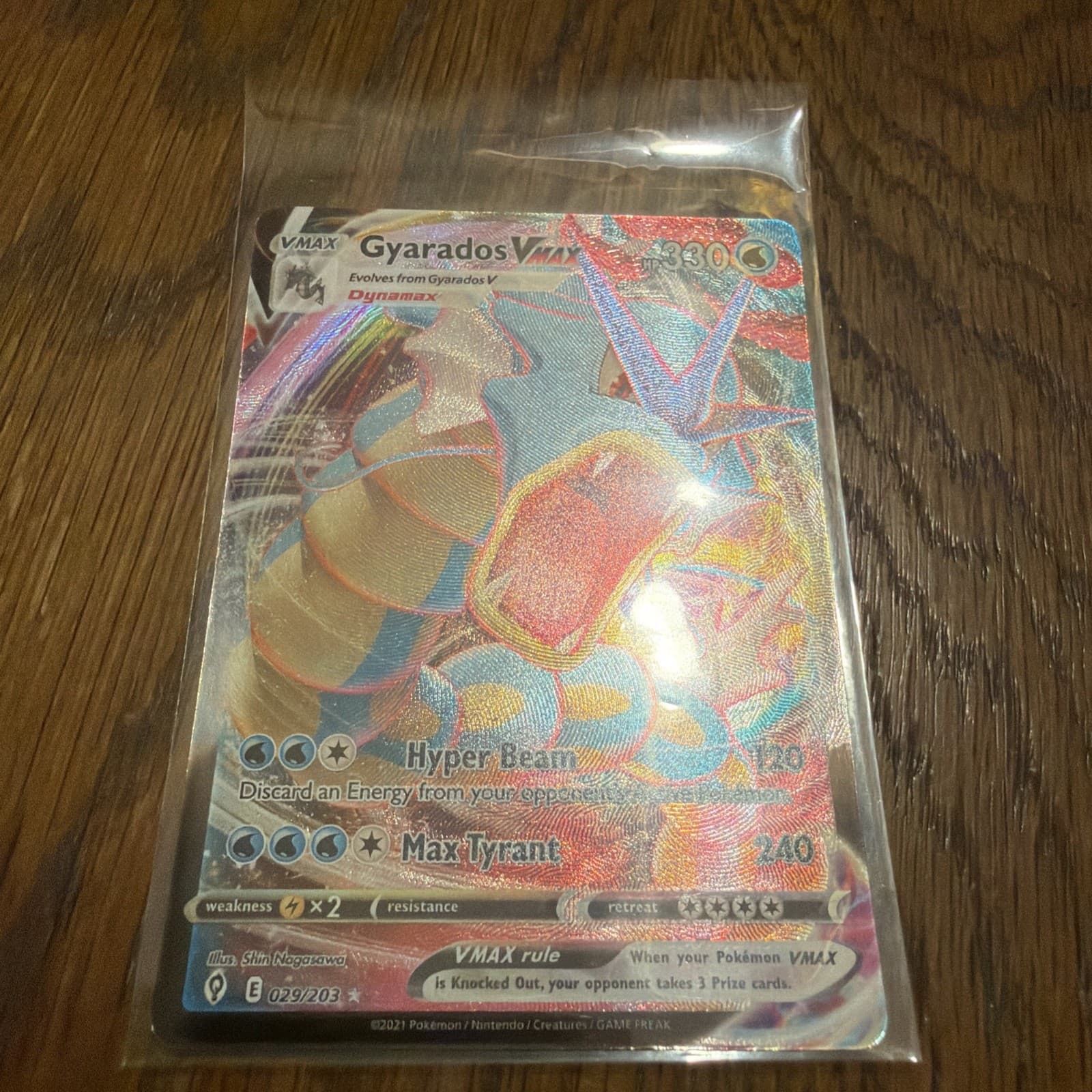 Gyarados VMAX 029/203 SWSH07: Evolving Skies Holo