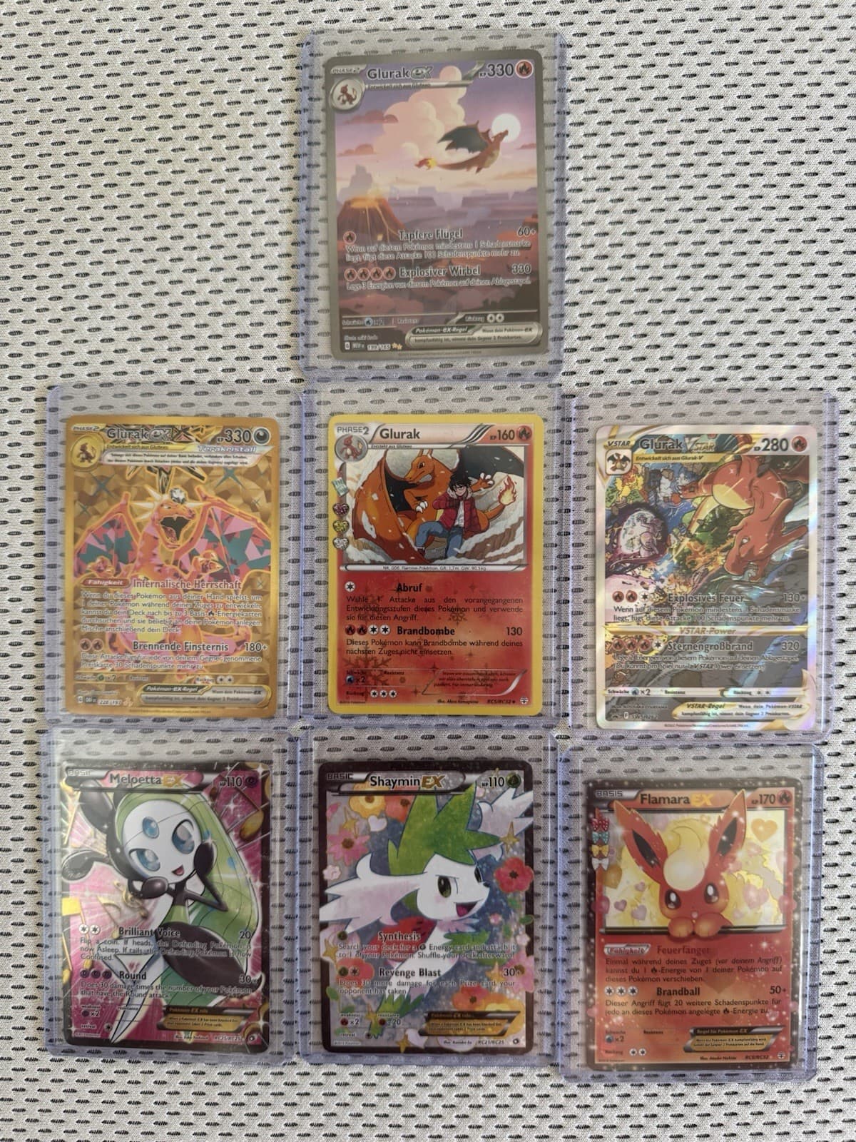Pokémon Sammlung Glurak #199 #228 #RC5 #swsh262 Flamara Ex #RC6 Near Mint DE ENG