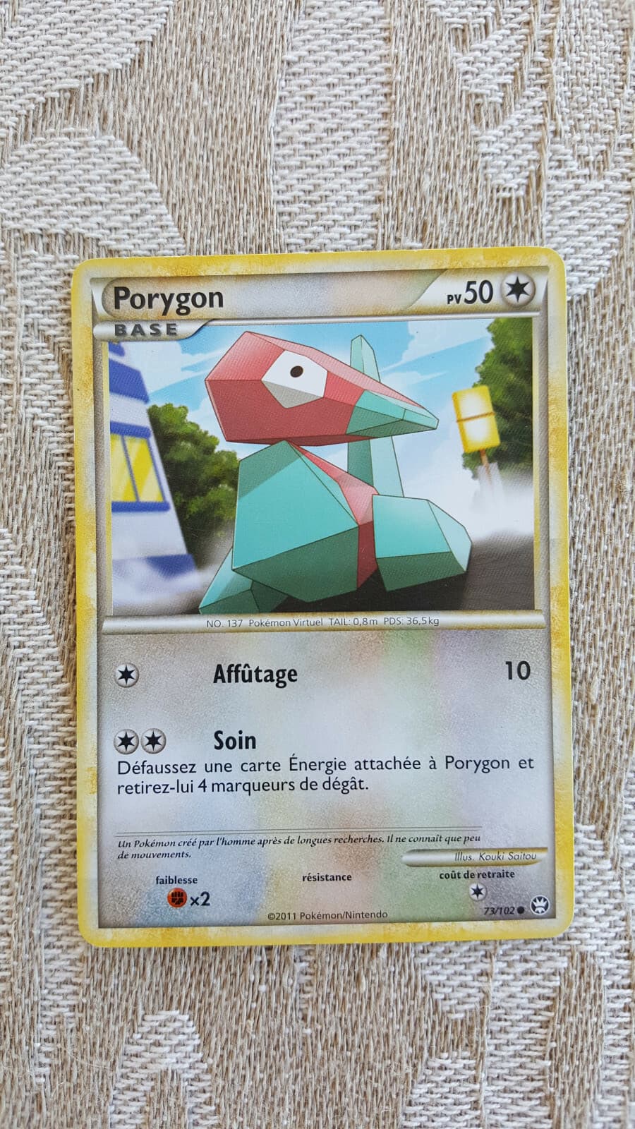 😀😀😀Carte Pokémon - Porygon - 73/102 - Heartgold Soulsilver Triomphe - 2011 - 