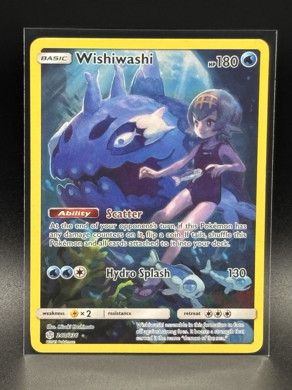 2019 Pokemon Cosmic Eclipse - 240/236 Wishiwashi (Secret) Holo - MP-LP