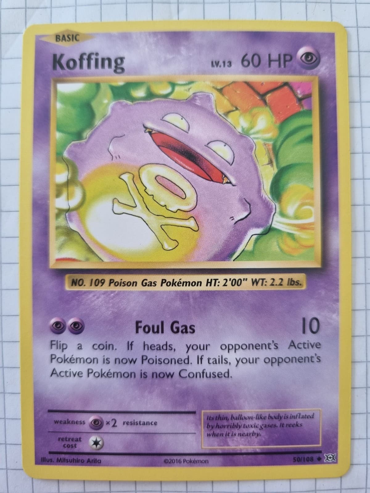 Pokémonkarte Smogon 50/108 XY Evolution Original