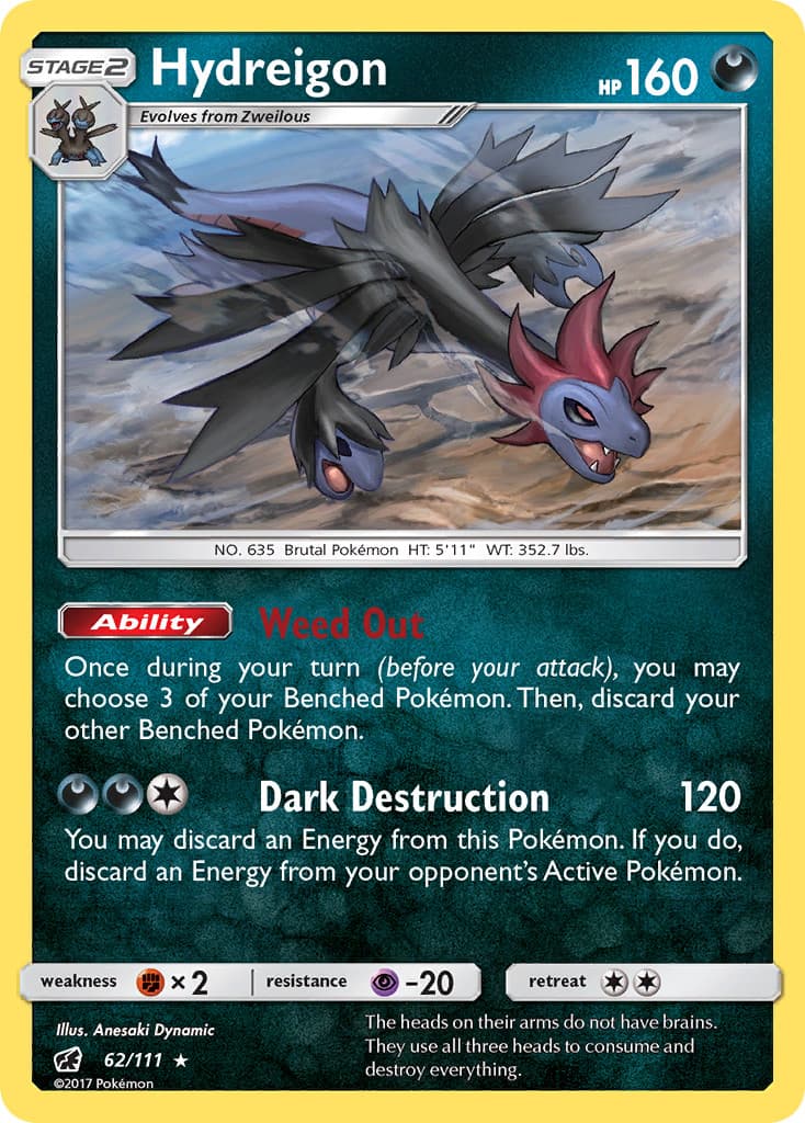 Hydreigon 62/111 Rare Crimson Invasion | BUY 10 GET FREE SHIP