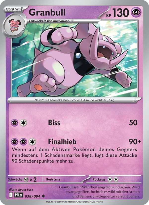 Pokémon Granbull Fatale Flammen #38/94 🇩🇪