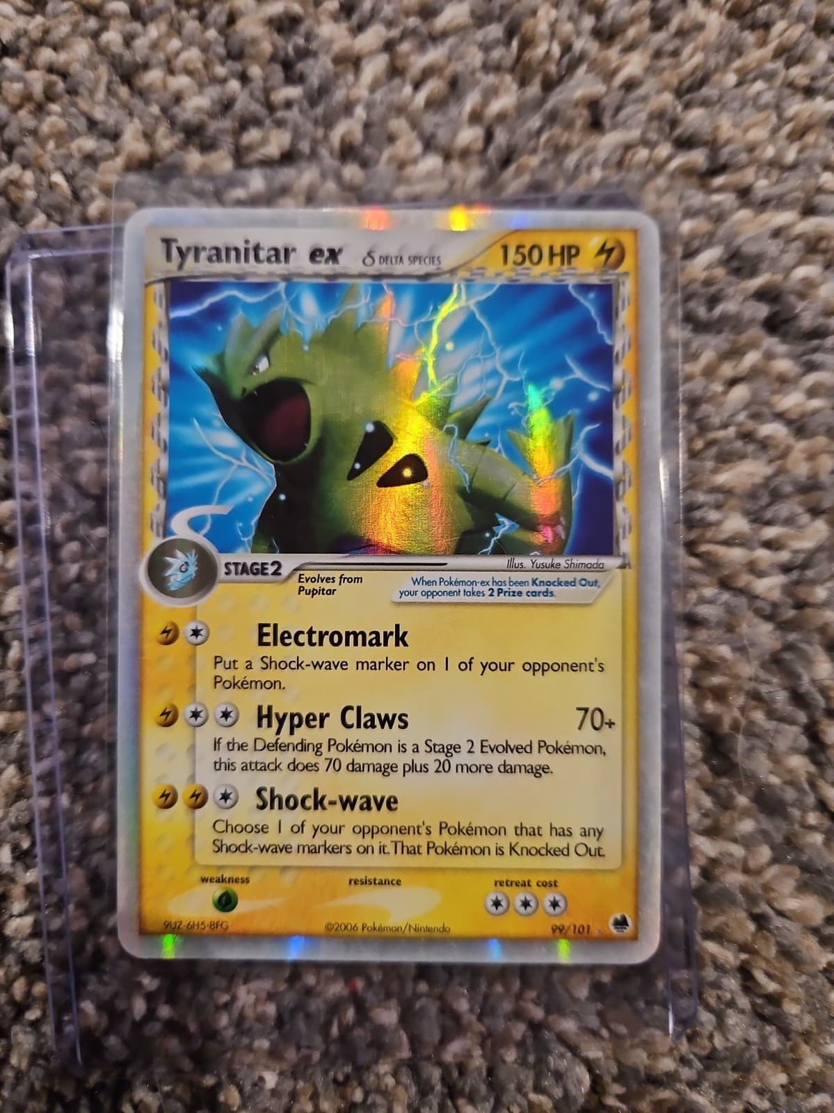 Pokemon TCG Tyranitar ex 99/101 Dragon Frontiers Holo Rare LP+/LP
