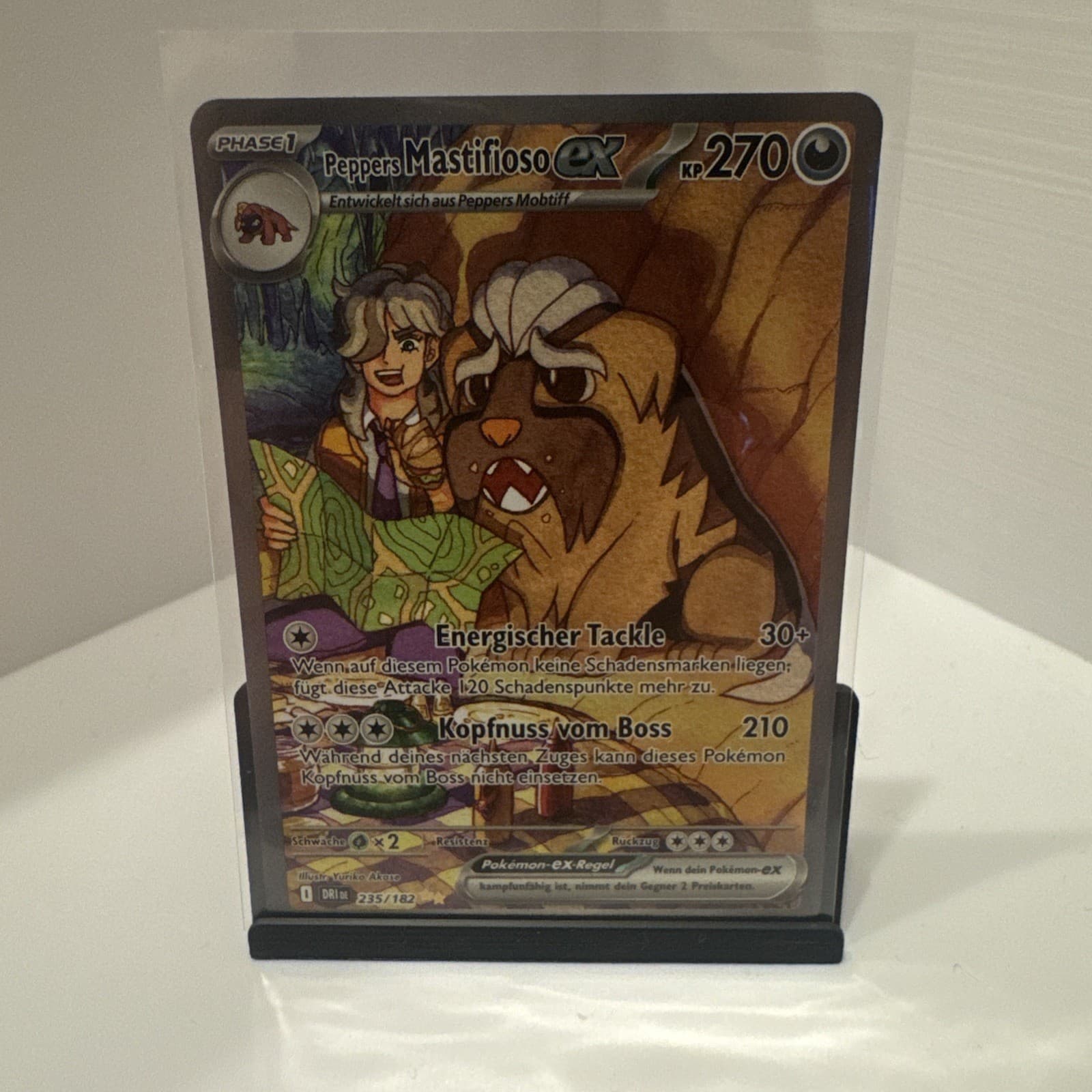 Pokemon Ewige Rivalen Peppers Mastifioso EX Sir 235/182 Near Mint Deutsch