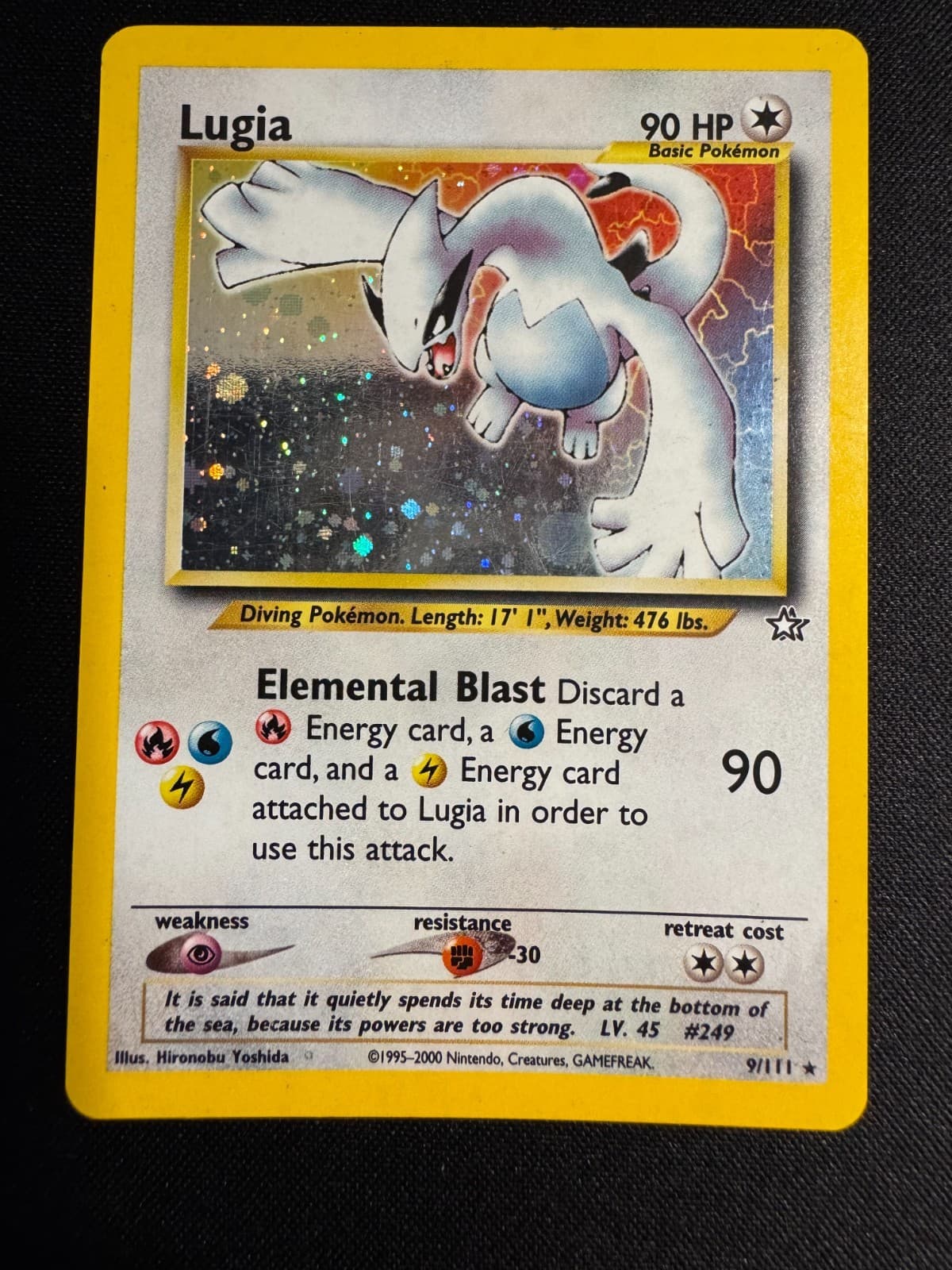 Lugia 9/111 Unlimited Neo Genesis Pokemon Card Holo Vintage