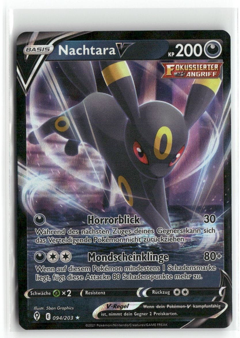 Nachtara V 94/203 Drachenwandel EVS Holo Rare V Pokemon Deutsch 2021