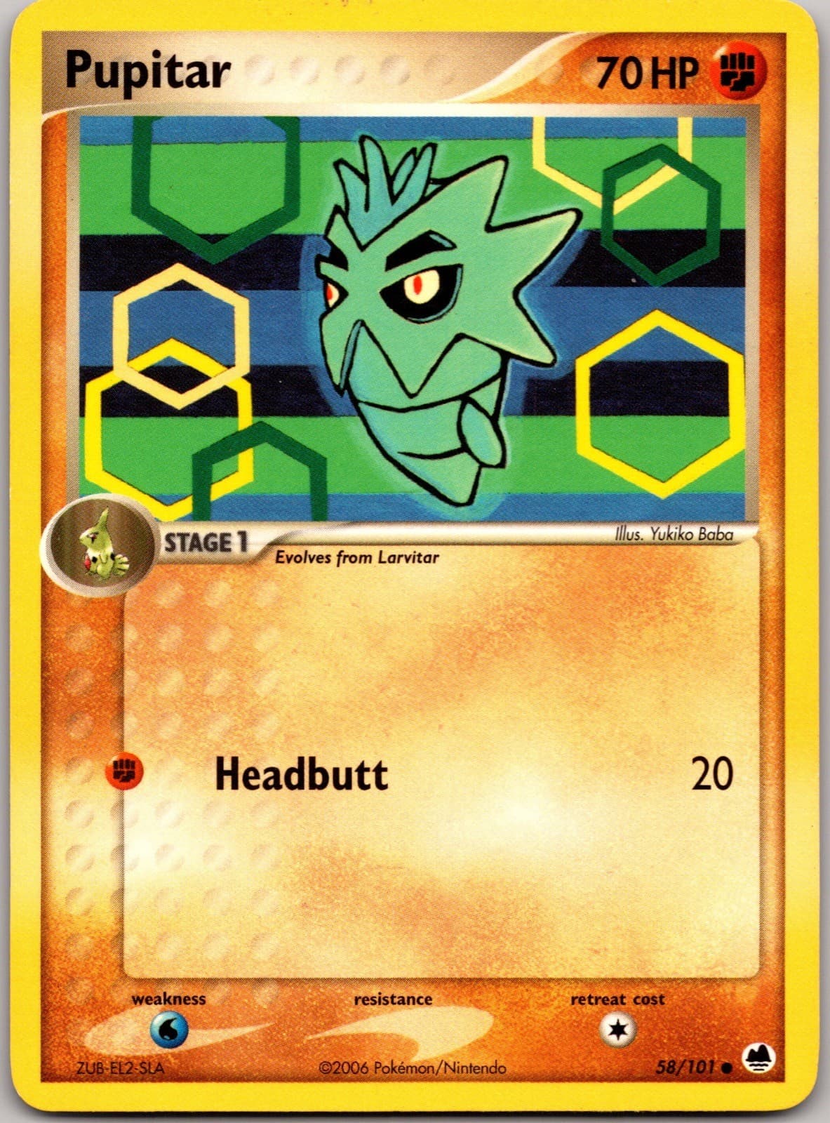 Pupitar 58/101 Dragon Frontiers Common Pokemon LP